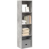 vidaXL Knjižna omara betonsko siva 40x30x152 cm inženirski les | Shoptok.si