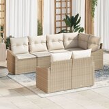 vidaXL Vrtna sofa set Set od 7 Bež Ratan od smole Vrtna sofa set Cijene