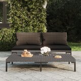 Maison Chic Vrtni kavč - Zunanji kavč 2 kosa z blazinami pol okrogel poli ratan, (22041929) | Shoptok.si