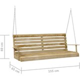  Klupa za ljuljanje od impregnirane borovine 155 x 65 x 60 cm | shoptok.hr