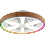 LED RGBW prigušiva plafonski ventilator GAIANO LED/24W/230V + daljinski upravljač