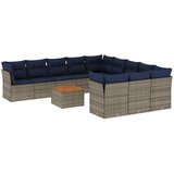  12-dijelni set vrtnih sofa od poliratana s jastucima sivi | shoptok.hr