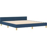 Krevetna konstrukcija s uzglavljem Plava 180 x 200 cm tkanina | shoptok.hr