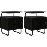  Nočna omarica 2 kos Črni hrast 40 x 36,5 x 50 cm Inženirski les, (5000298601) | Shoptok.si