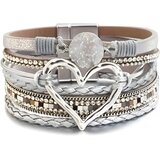 IZMAEL Zapestnica AG-38813 Heart - Srebrna / Zlata | Shoptok.si