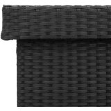 Vrtna kutija za pohranu s kotačima crna 160x55x75 cm poliratana | shoptok.hr