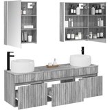  Set ormarića za kupaonicu 5 kom. Siva Sonoma Konstruirano drvo | shoptok.hr
