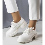 Gemre White lace-up shoes on a chunky sole Kay | Shoptok.si