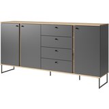 XORA komoda, antracit, barve hrasta | Shoptok.si