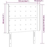  Uzglavlje s ušima boja cappuccina 103x16x118/128cm umjetna koža | shoptok.hr