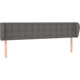  Uzglavlje s ušima sivo 203x23x78/88 cm od umjetne kože | shoptok.hr