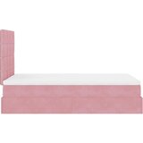  Okvir za krevet s madracima ružičasti 120 x 190 cm baršunasti | shoptok.hr