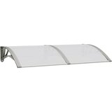 Nadstrešnica za vrata siva 150 x 75 cm polikarbonatna | shoptok.hr
