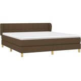  Box spring postelja z vzmetnico temno rjava 180x200 cm blago, (20899898) | Shoptok.si