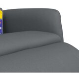  Masažni naslanjač z naslonom za noge sivo umetno usnje | Shoptok.si