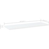 Police za knjige 4 kom bijele 60x20x1,5 cm konstruirano drvo | shoptok.hr