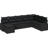  Set sofe 8 kom. Crna poliratan 289 x 179 x 85 cm | shoptok.hr