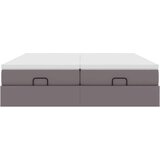 vidaXL Otomanski okvir kreveta s madracima sivi 180x200cm umjetna koža | shoptok.hr