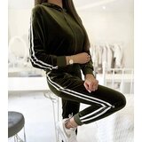 Gemre Green velour set with stripes Orion | Shoptok.si