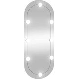 vidaXL Stensko ogledalo z LED lučkami 30x70 cm stekleno ovalno | Shoptok.si