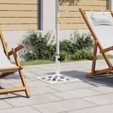  Stalak za suncobran bijeli 44 x 44 x 31 cm od lijevanog željeza | shoptok.hr