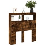 Ormarić za uzglavlje LED boja dimljenog hrasta 100x17x102 cm | shoptok.hr