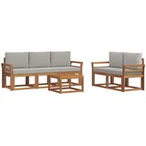 Set vanjskih sofa 6 kom. Prirodna i svijetlo siva | shoptok.hr