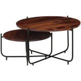  2-dijelni set stolića za kavu od masivnog drva akacije 60x35 cm | shoptok.hr