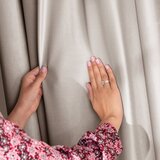 Restilo zasłona VELVET kolor ciepły beż szarfa upinająca styl klasyczny taśma materiał velvet 140x245 | shoptok.hr