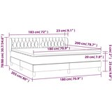  Krevet s oprugama i madracem svjetlosivi 180x200 cm od tkanine | shoptok.hr