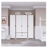 Hanah home nisan 1600-024 light walnutwhite wardrobe | Eponuda.com