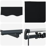  Skrovita tenda Crna 400 × 300 cm Poliester i čelik | shoptok.hr