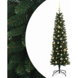 Umjetno usko božićno drvce s kuglicom 150 cm 150 LED lampica | shoptok.hr