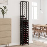 vidaXL stalak za vino za 57 boca crni 34 x 18 x 200 cm kovano željezo | shoptok.hr