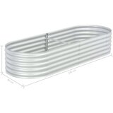  Visoka greda 240x80x44 cm pocinkano jeklo srebrna, (20758940) | Shoptok.si