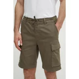 PepeJeans Kratke hlače GYMDIGO CARGO moške, zelena barva, PM801077
