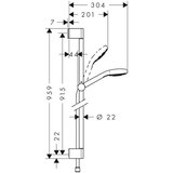 Hansgrohe 26590400 croma select e 110 3jet multi tuš set brez armature | Shoptok.si