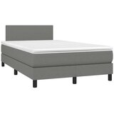  box spring s madracem LED tamnosivi 120 x 200 cm tkanina | shoptok.hr