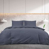vidaXL Set posteljine za poplun antracit 140 x 200 cm pamučni | shoptok.hr