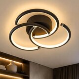 Nettlife sodobna črna LED stropna svetilka z obročem, 24 W, 3000 K, za spalnico, hodnik, dnevno sobo ali pisarno, (5000491365) Cene