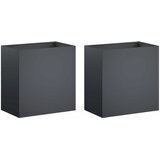  Vrtna saksija 2 kom. Antracit 50 x 30 x 50 cm Čelična vrata | shoptok.hr