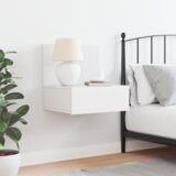 vidaXL Noćni ormarić montiran na zid Bijelo 42 x 32.5 x 40 cm | shoptok.hr
