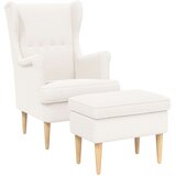 Fotelja s footstoolom 2 kom. Krem Bouclé | shoptok.hr