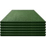 vidaXL Zaščitne plošče 6 kosov guma 50x50x3 cm zelene | Shoptok.si