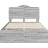  Krevetna konstrukcija s ladicama Siva Sonoma 120 x 190 cm | shoptok.hr