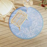 Vanjski tepih svjetloplave Ø 120 cm PP | shoptok.hr