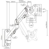 Gembird Adjustable wall display mounting arm, up to 27”, 7 kg cijene