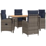  Vanjski set za objedovanje 5 kom. Siva | shoptok.hr