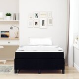  s oprugama i madracem crni 120 x 200cm od tkanine | shoptok.hr