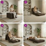 SOFA na razvlačenje 75 x 67 x 45 cm Sivosmeđa | shoptok.hr